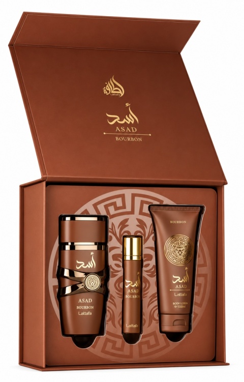 Zestaw prezentowy Lattafa Asad Bourbon